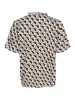 Kaffe Kurzarm-Bluse KAtina Regular fit in Feather/Black Geometric Print