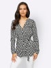 Heine Schlupf-Bluse in schwarz-ecru