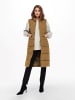ONLY Lange Steppweste Winterjacke ohne Ärmel in Hellbraun