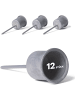 Novaliv 12x Stabkerzenhalter grau I Kerzenpick 7,1 x Ø 2,8 cm Kerzenpin Advent in Grau