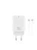 XO XO Wandladegerät CE41 PD 30W 1x USB-C weiß + Kabel USB-C - USB-C