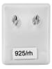 Adeliás Damen Ohrringe – Ohrstecker aus 925 Silber mit Zirkonia in silber