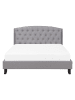 Beliani 2-tlg Doppelbett BORDEAUX in Grau/Schwarz