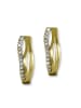 GoldDream Echtgold, 333er Gelbgold Damen Creolen Wellen Ohrring ca. 13mm