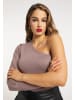 faina Damen Strickpullover in Dunkeltaupe