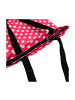 COFI 1453 Stylische Gepunktete Tasche mit Reisverschluss - Einkaufstasche in Pink