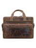Greenburry Vintage Aktentasche Leder 43 cm Laptopfach brown