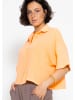 SASSYCLASSY Kurzarm Musselin Bluse in orange