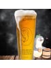 Mr. & Mrs. Panda Bierglas Pinguin Mond mit Spruch in Transparent