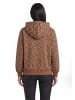 faina Women Hoodie in Brown Leopard