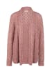 GOLDNER Kurzgröße:  Trageangenehme offene Strickjacke in rosé / melange