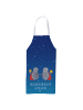 Mr. & Mrs. Panda Schürze Sternzeichen Zwilling mit Spruch in Sternenhimmel Blau