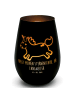 Mr. & Mrs. Panda Gold Windlicht Einhorn Happy mit Spruch in Schwarz