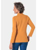 GOLDNER Stehkragenshirt mit Langarm in safran