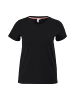 QS T-Shirt kurzarm in Schwarz