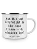Mr. & Mrs. Panda Kaffeepott Spruch Erster Schultag Mut und Zuver... in Weiß