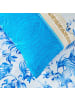 Bassetti Fein Satin Kissenbezug Ibiscus Tattoo in blau