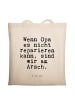 Mr. & Mrs. Panda Henkeltasche Wenn Opa es nicht... mit Spruch in Creme