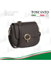 Toscanto Leder Umhängetasche Toscanto Tasche grau ca. 23cm