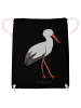 Mr. & Mrs. Panda Stofftasche Storch ohne Spruch in Schwarz
