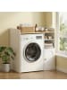 HOMCOM Waschmaschinenschrank-93,5L x 60B x 100H cm-Weiß+Natur