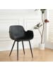 home24 home24 Esszimmerstuhl 2er-Set im modernen Stil in Schwarz