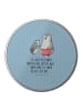 Mr. & Mrs. Panda Blechdose rund Pinguin mit Kind mit Spruch in Blau Pastell