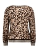 Betty Barclay Strickpullover mit Animalprint in Taupe/Beige