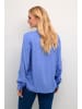Kaffe Langarm-Bluse KAjoyce Regular fit in Ultramarine / Chalk Dot