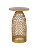 Beliani Beistelltisch WAIHI in Gold/Braun - (W) 30 x (H) 52 x (L) 30 cm