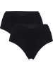 Con-ta Baumwolle, Single-Jersey Formslip 2er-Pack in schwarz