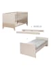 roba roba Babybett Sidney 70 x 140 cm - Umbaubar zum Juniorbett - Beige