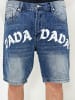 DADA Loose Fit Bermuda Jeans Shorts mit Frontlogo Baggy Denim in Blau