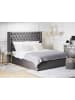 Beliani Doppelbett LUBBON in Grau - (W) 210 x (H) 144 x (L) 217 cm