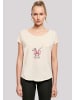F4NT4STIC Long Cut T-Shirt Niedlicher Hase mit Schleife in Whitesand