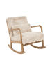Beliani Schaukelsessel SKOVDE in Beige/Braun - (W) 66 x (H) 82 x (L) 79 cm