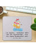Mr. & Mrs. Panda Mouse Pad Snowboarden Zauber mit Spruch in Grau Pastell