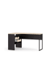 ebuy24 Schreibtisch Fula Schwarz 145 x 81 cm