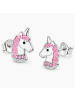 schmuck23 Silber Ohrringe 925 Einhorn 0,7 cm x 0,8 cm