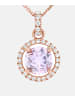 Diamant L'éternel Halskette mit Anhänger aus 375 Roségold mit 0.1 Karat Diamant mit Amethyst in...