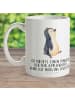 Mr. & Mrs. Panda Kindertasse Pinguin mHerzieren mit Spruch in Weiß