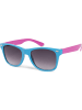 styleBREAKER Nerd Sonnenbrille in Hellblau-Pink / Grau Verlauf