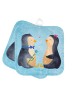 Mr. & Mrs. Panda 2er Set Topflappen Pinguin Pärchen ohne Spruch in Eisblau
