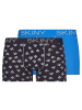 Skiny Boxershort 2er Pack in Dunkelblau/Ethno