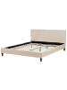 Beliani Doppelbett FITOU in Beige/Braun - (W) 170 x (H) 87 x (L) 214 cm