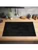 OnlyWow Herdabdeckplatte Holzoptik schwarz