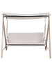 Beliani Gartenschaukel BONAGIA in Beige/Grau/Braun - (W) 194 x (H) 172 x (L) 136 cm