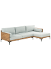 Beliani Gartensofa CAVEZZO in Grau/Schwarz/Braun - (W) 254 x (H) 77 x (L) 150 cm