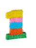 relaxdays 4tlg. Pinata Set "Zahl 1" in Bunt