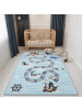 KADIMA DESIGN Teppich Kinder Flachgewebe Piratenwelt Polyamid Antirutsch Spielzimmer